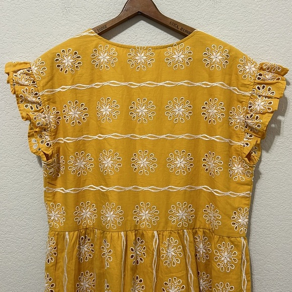 Loft Eyelet Mustard Embroidered Dress Oversize
Medium Floral Cottage coquette - Picture 7 of 15